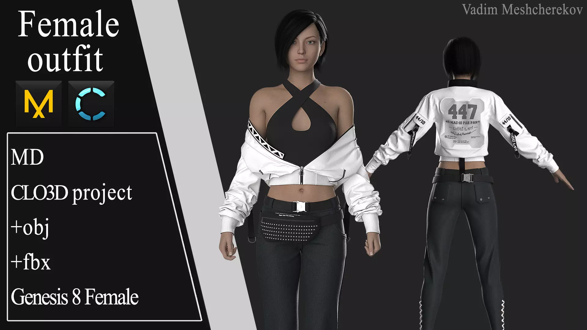 Modern Female Outfit 6 3D model_0