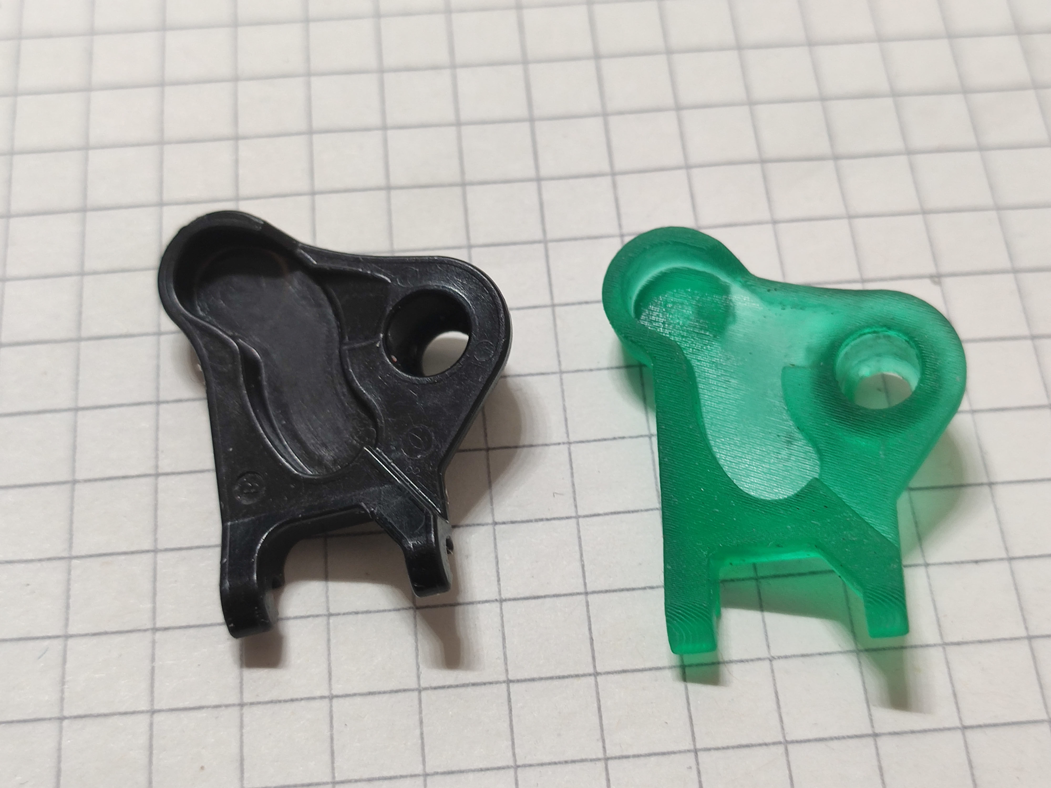 Shimano XT-SLX brake level piston guide left bottom 3D print model_5