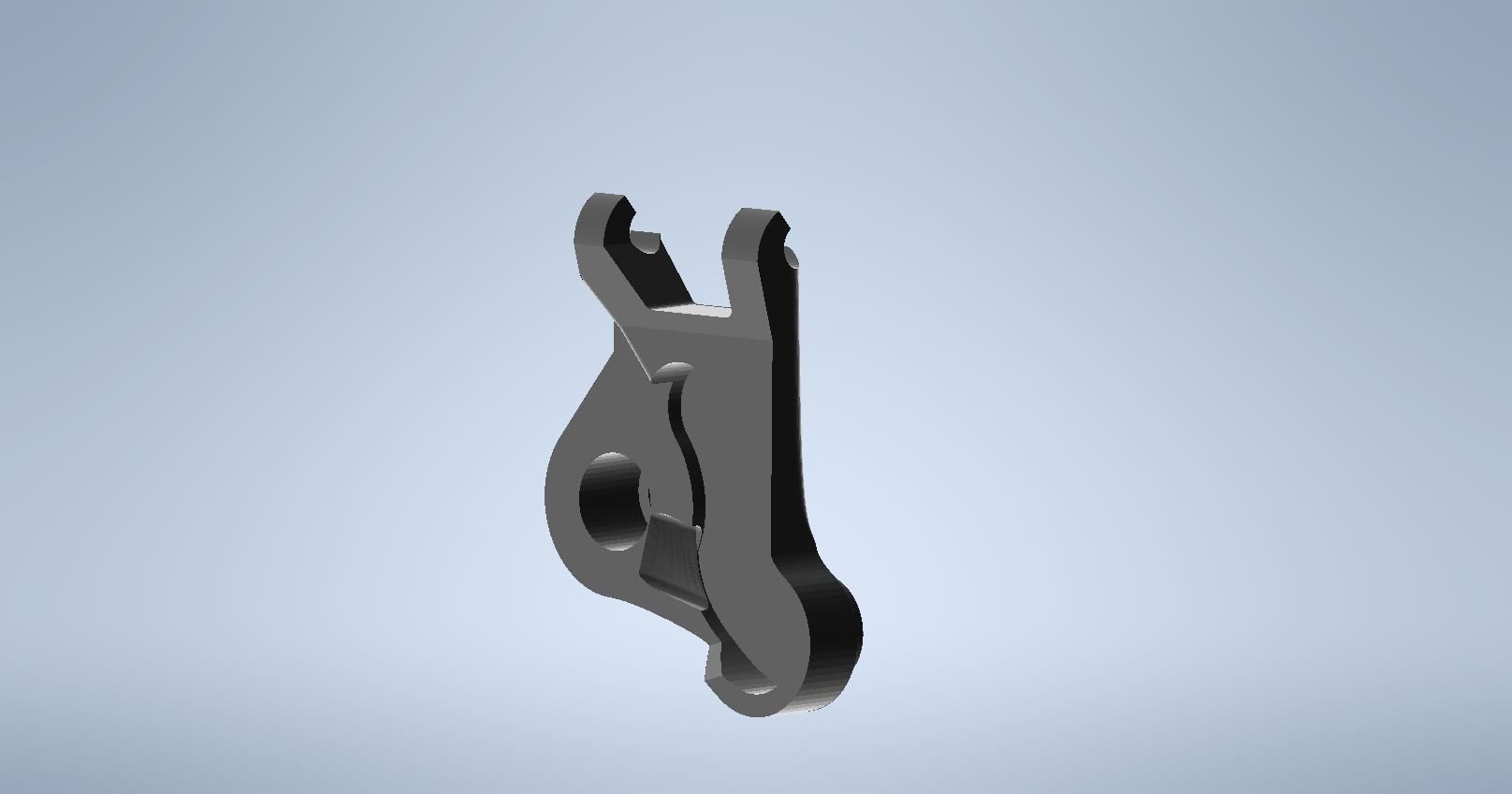 Shimano XT-SLX brake level piston guide left bottom 3D print model_2