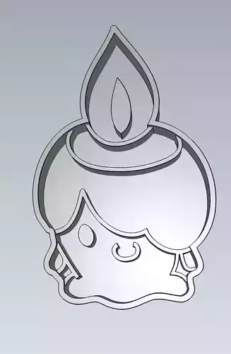 Pokemon Litwick Cookie Cutter Stamp Cake Decorating