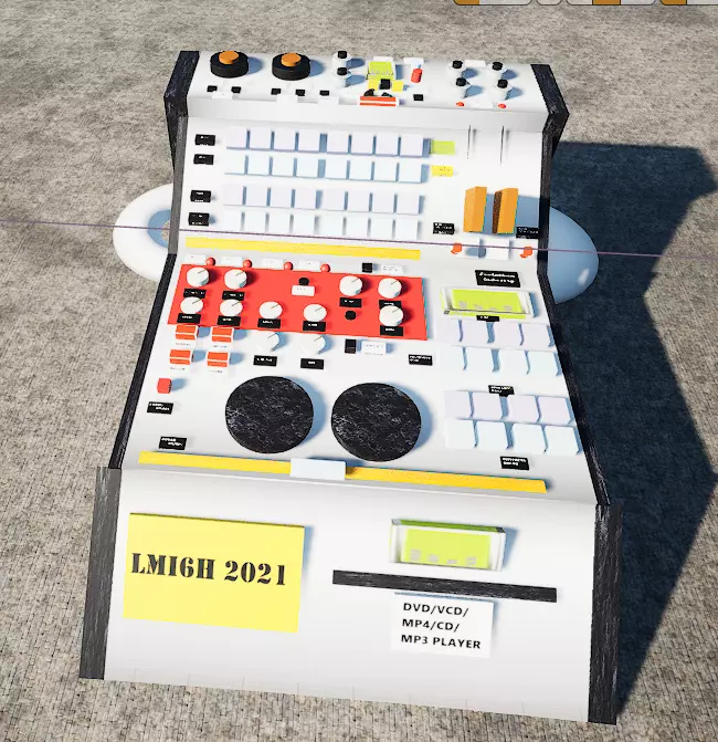 Leviathan Industry DJ Mixing Console LMI6H Static Cubes Free 3D model