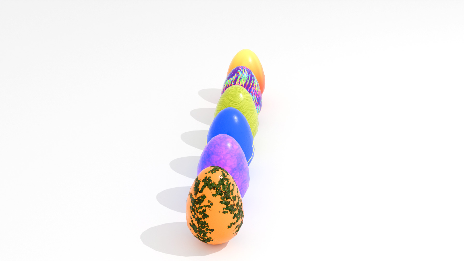 Easter Eggs Type-2 Low-poly Pbr 3D Model  Low-poly 3D model_4