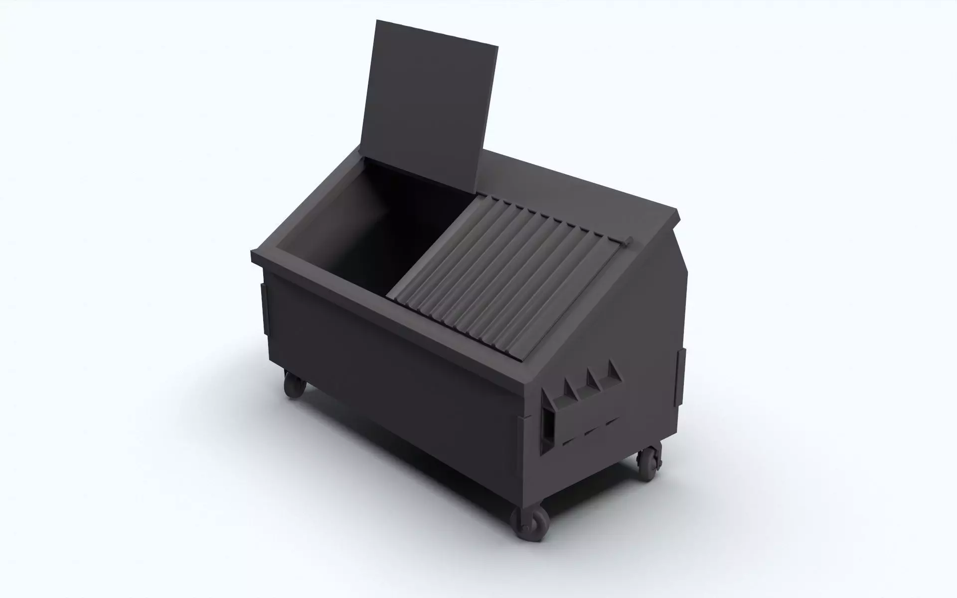 Dumpster trash can on wheels Free 3D model