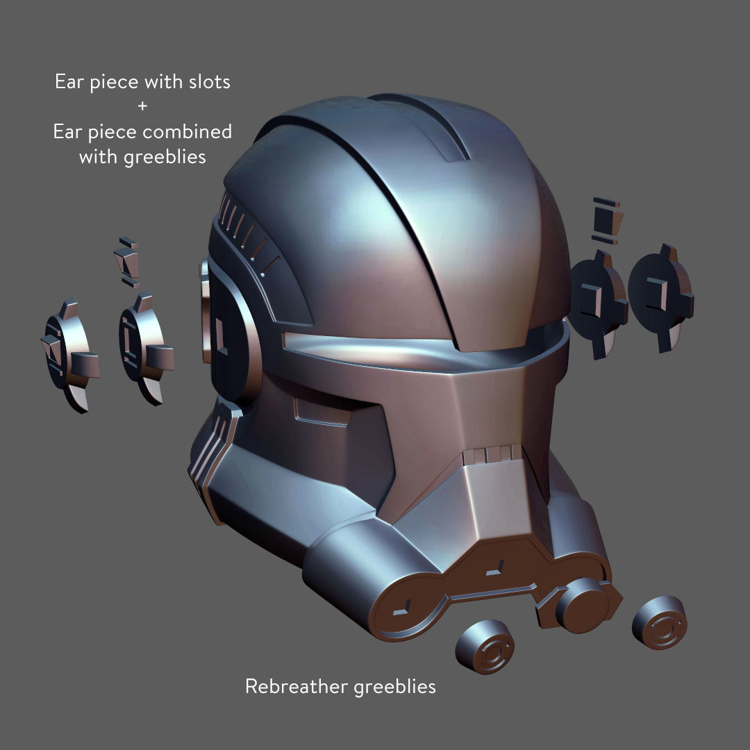 Bad Batch Echo Helmet 3D print model_9