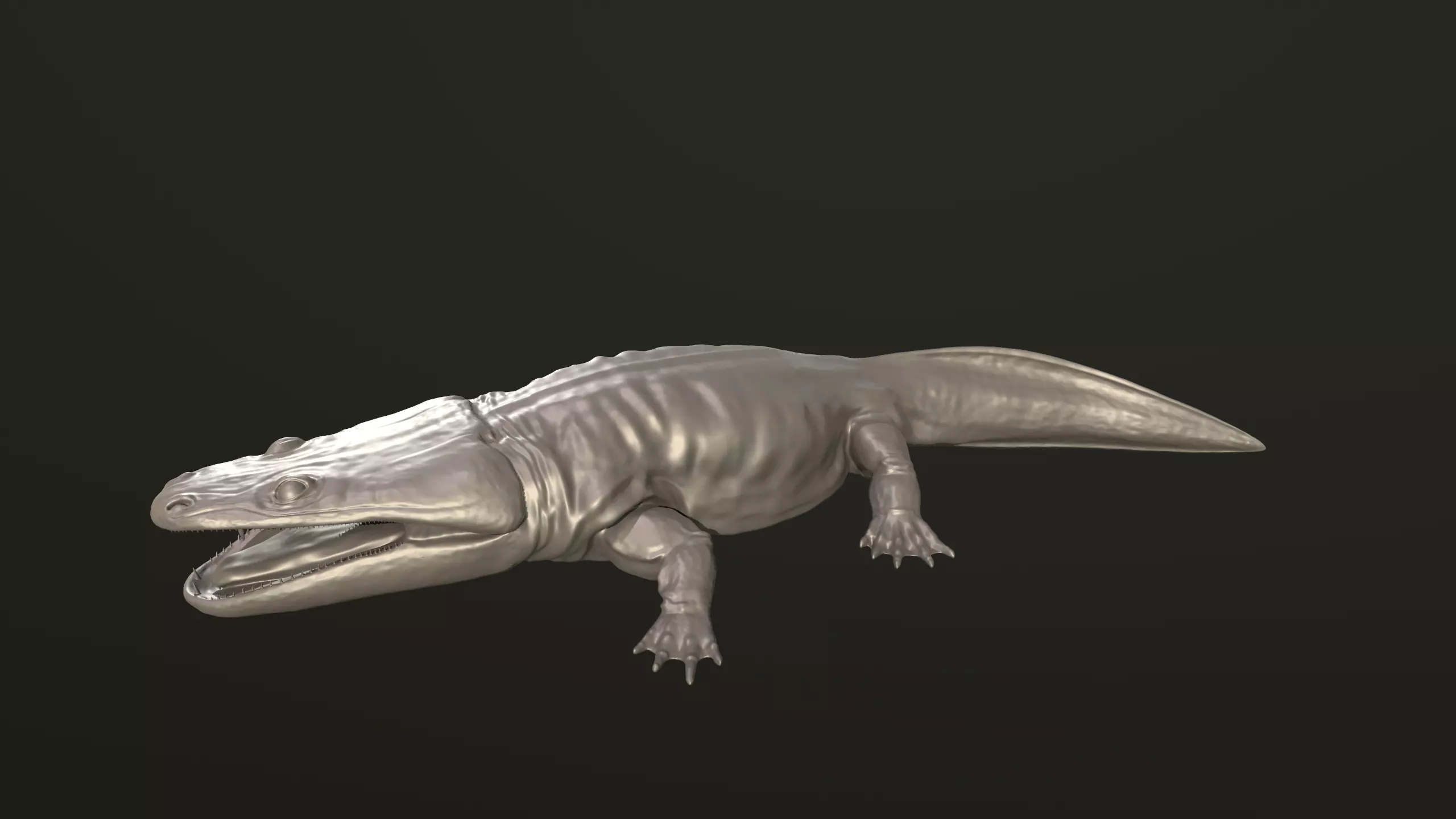 Metoposaurus alligator 3D print model_0