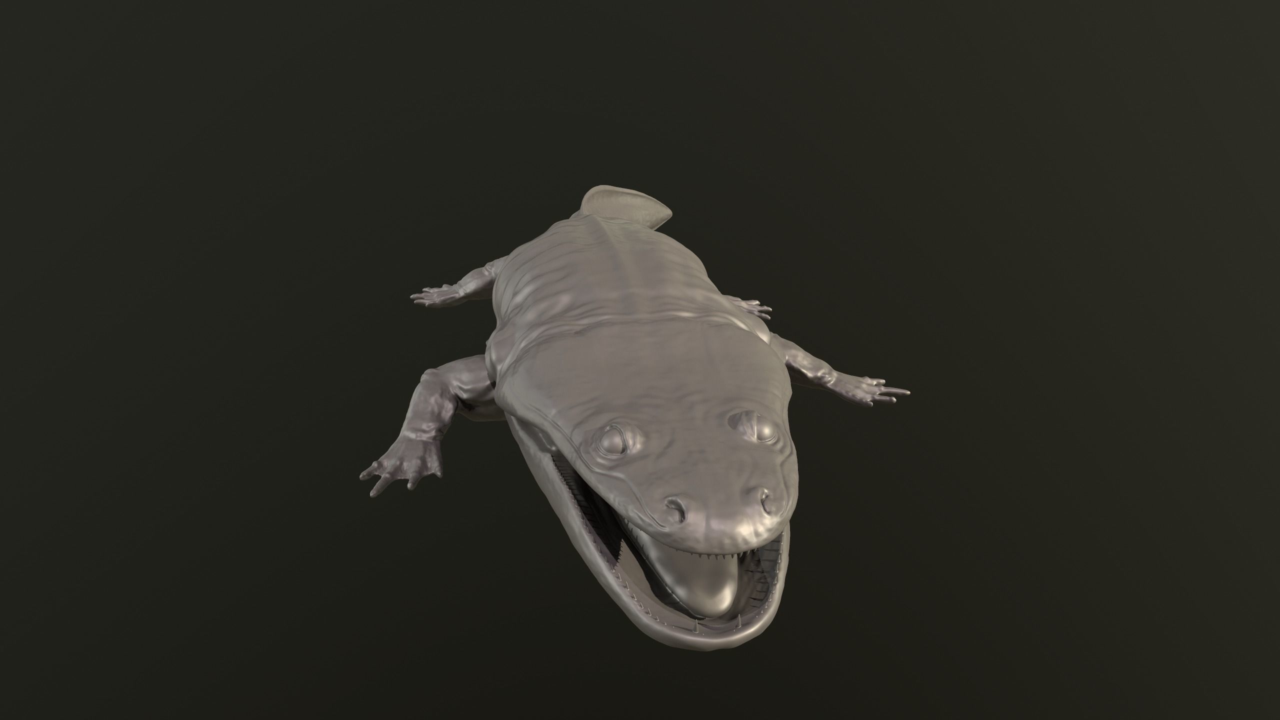 Metoposaurus alligator 3D print model_3