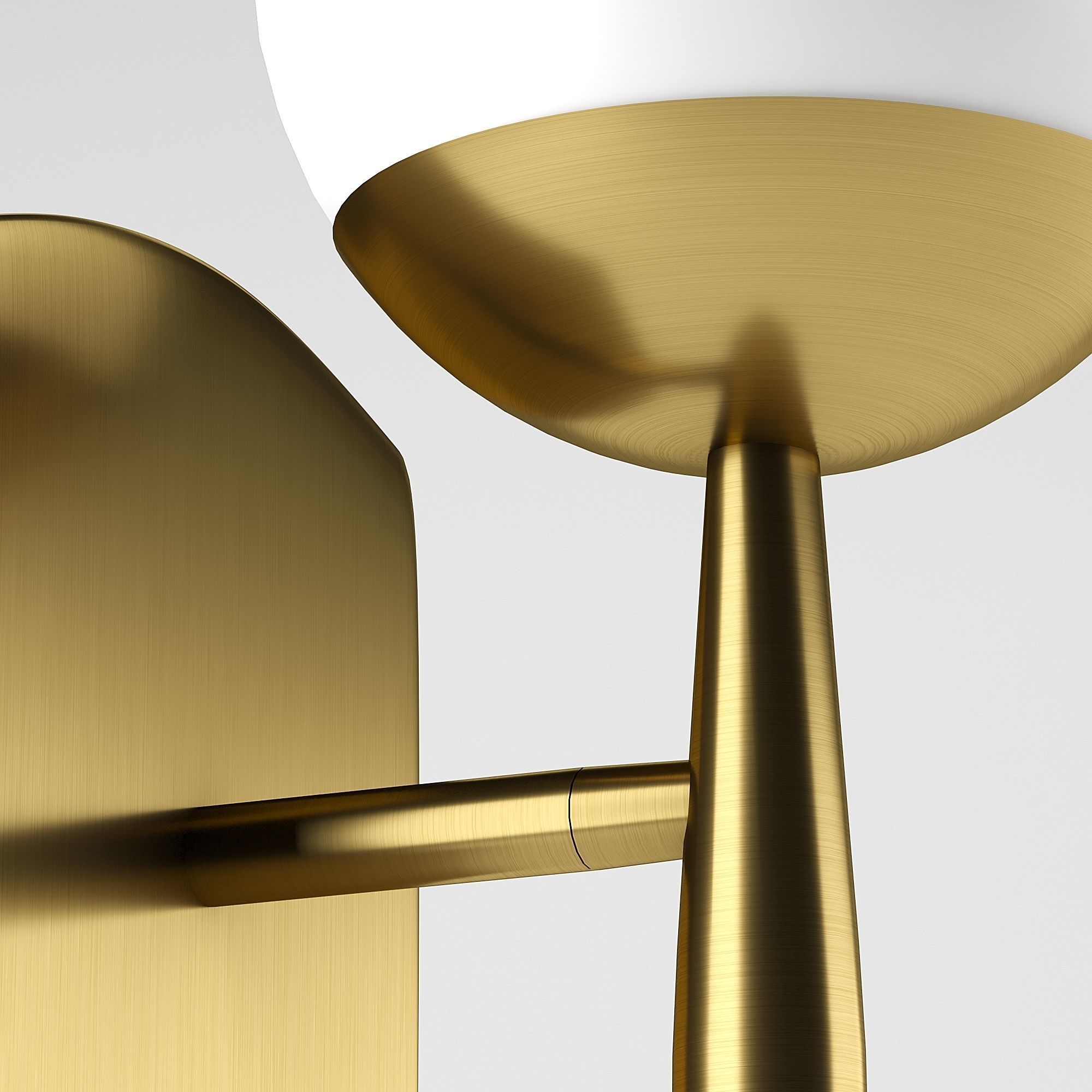 LINEAR GLOBE BATH LIGHT gold vs chrome 3D model_4