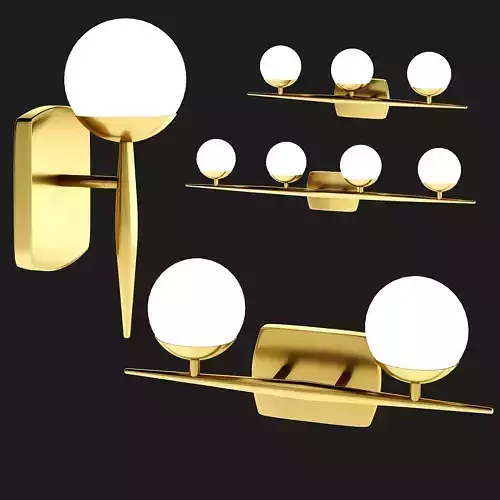 LINEAR GLOBE BATH LIGHT gold vs chrome