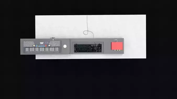 3D Organizer Model metal box Low-poly 3D model