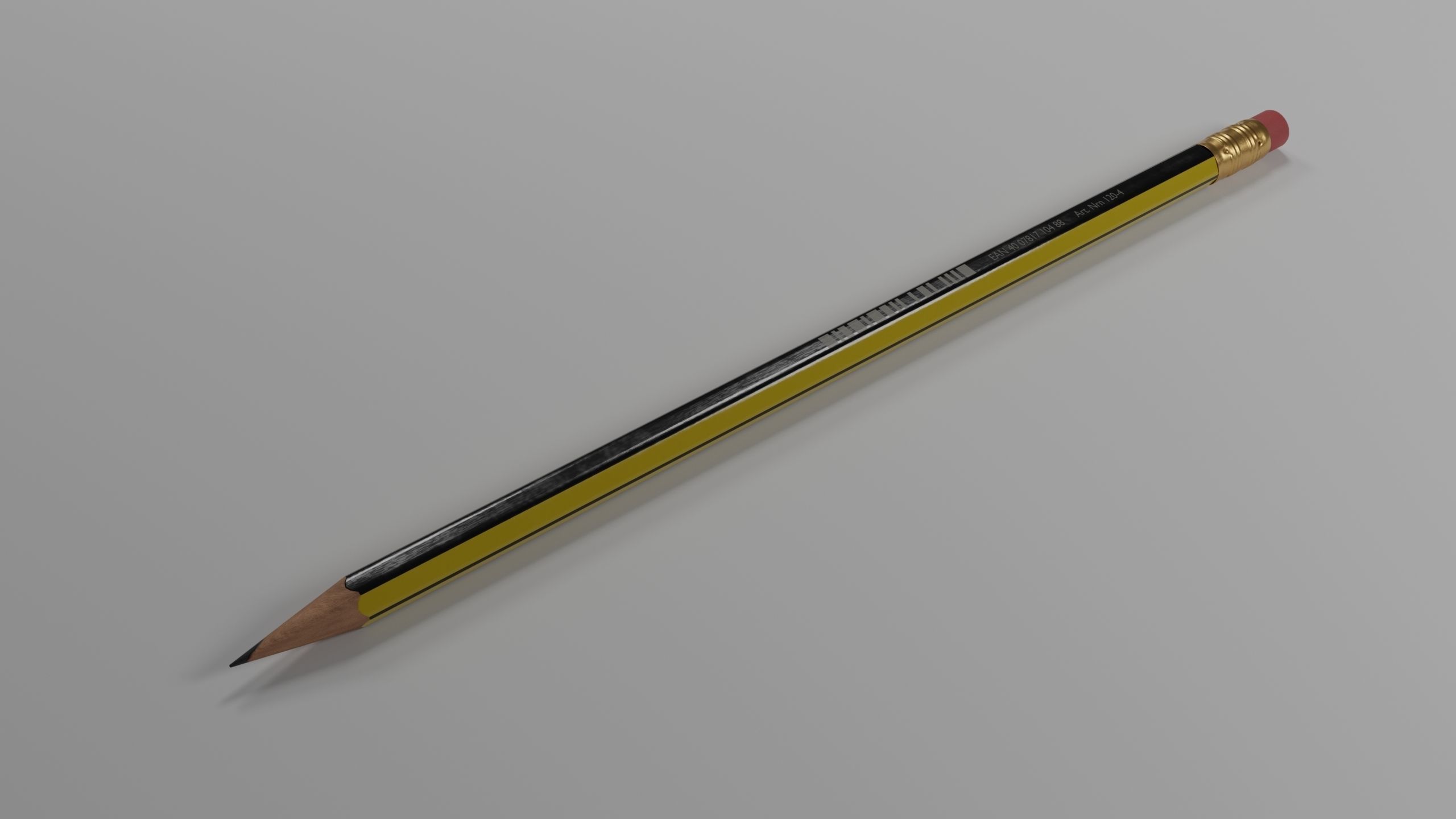STAEDTLER NORIS PENCIL Low-poly 3D model_2