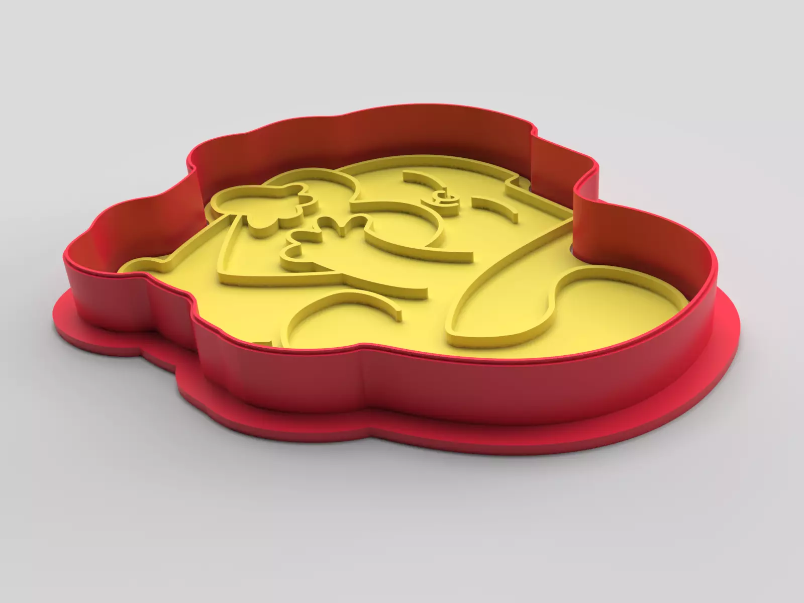 Cookie cutter and stamp - Cat and heart 3D print model_0