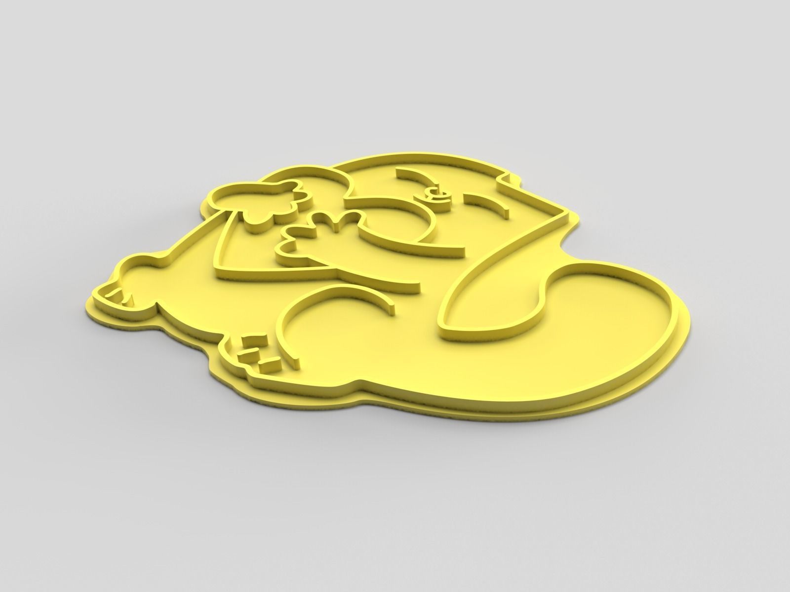 Cookie cutter and stamp - Cat and heart 3D print model_2