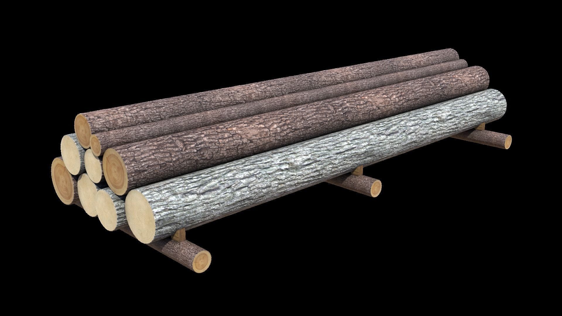 Log stack 3D model_4