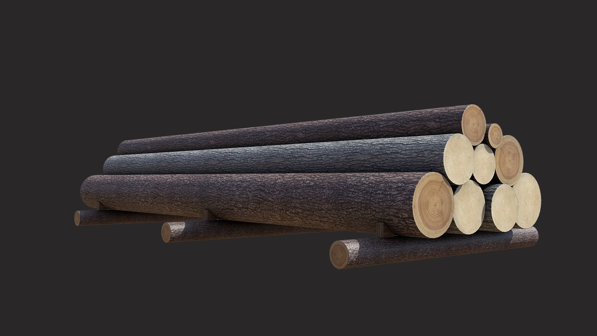 Log stack 3D model_2