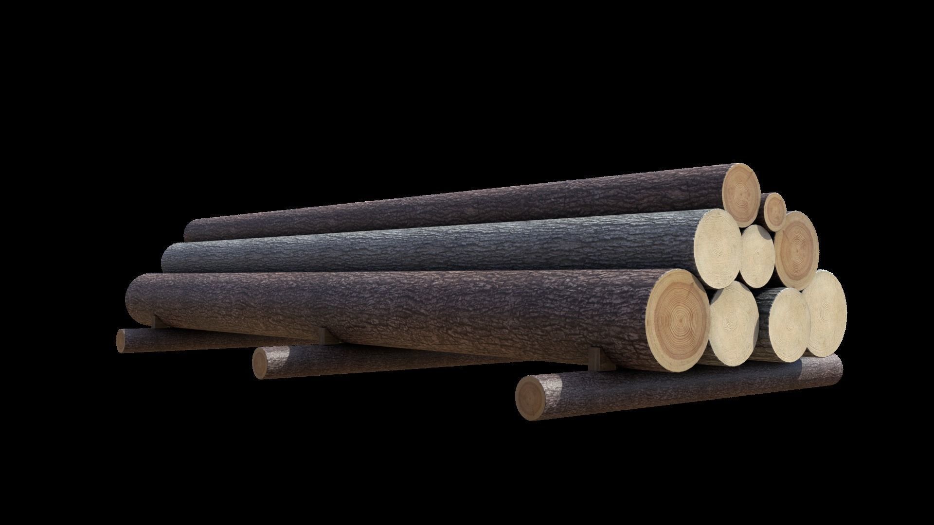 Log stack 3D model_12