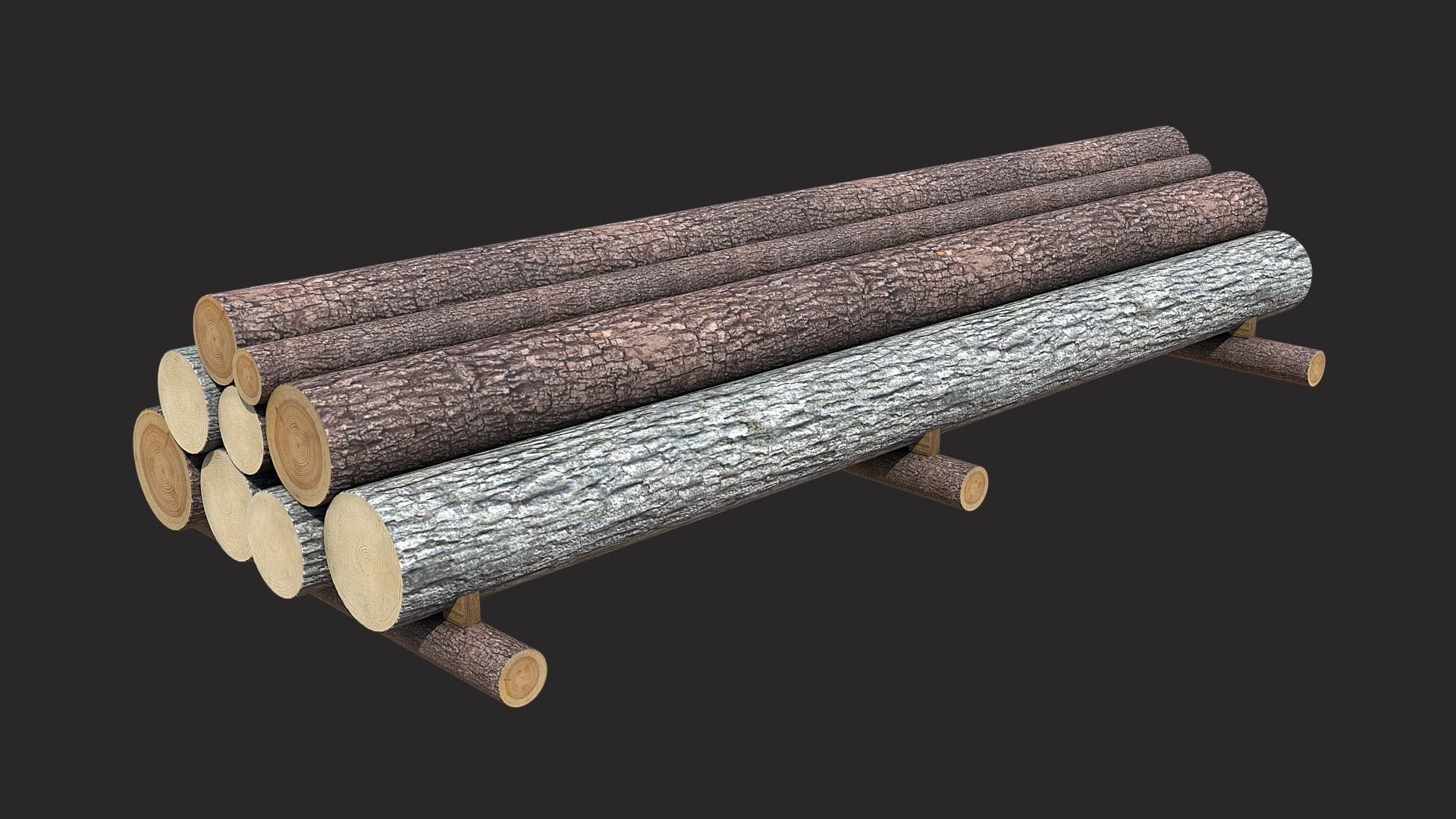 Log stack 3D model_0