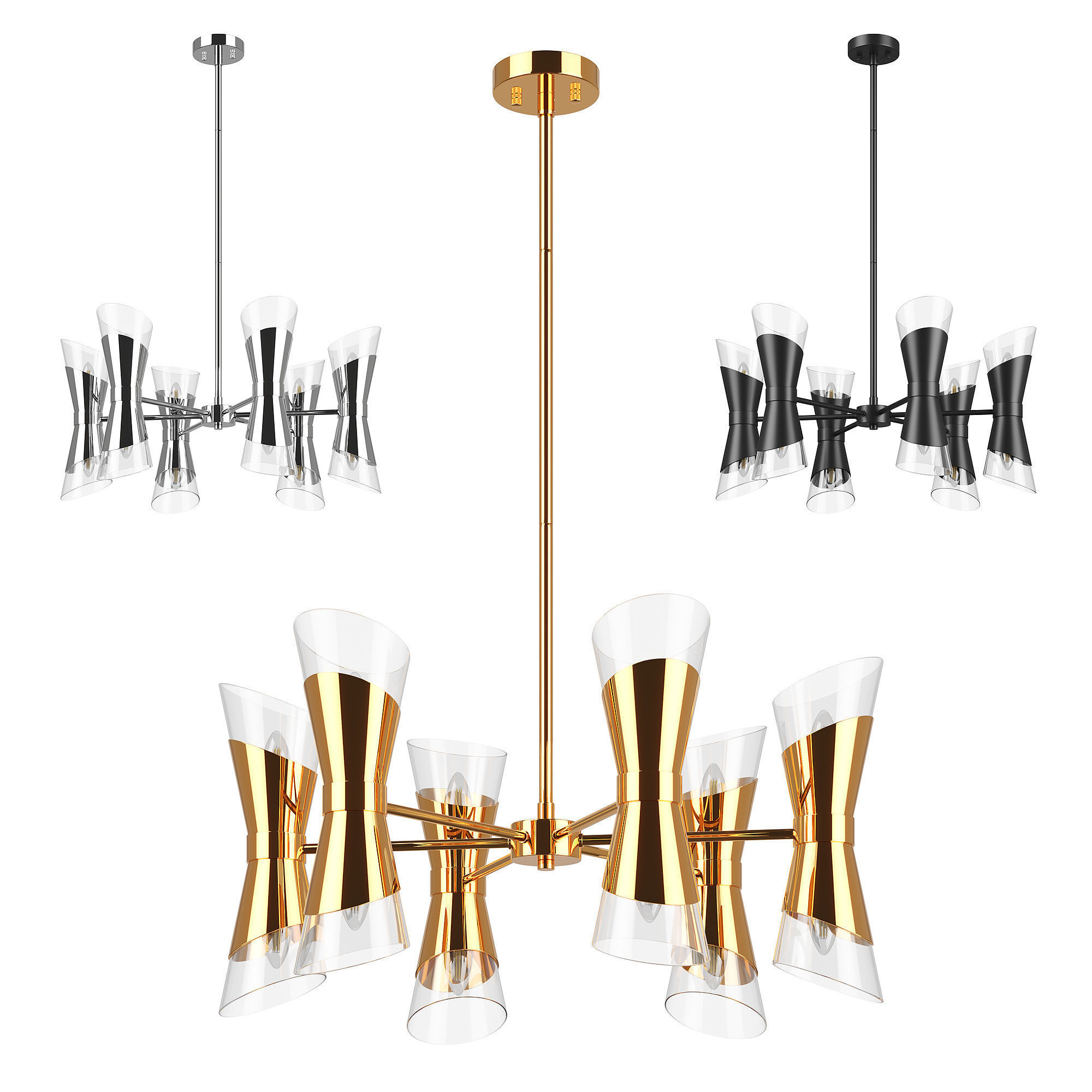 81712x Strato Lightstar chandelier 3D model_1