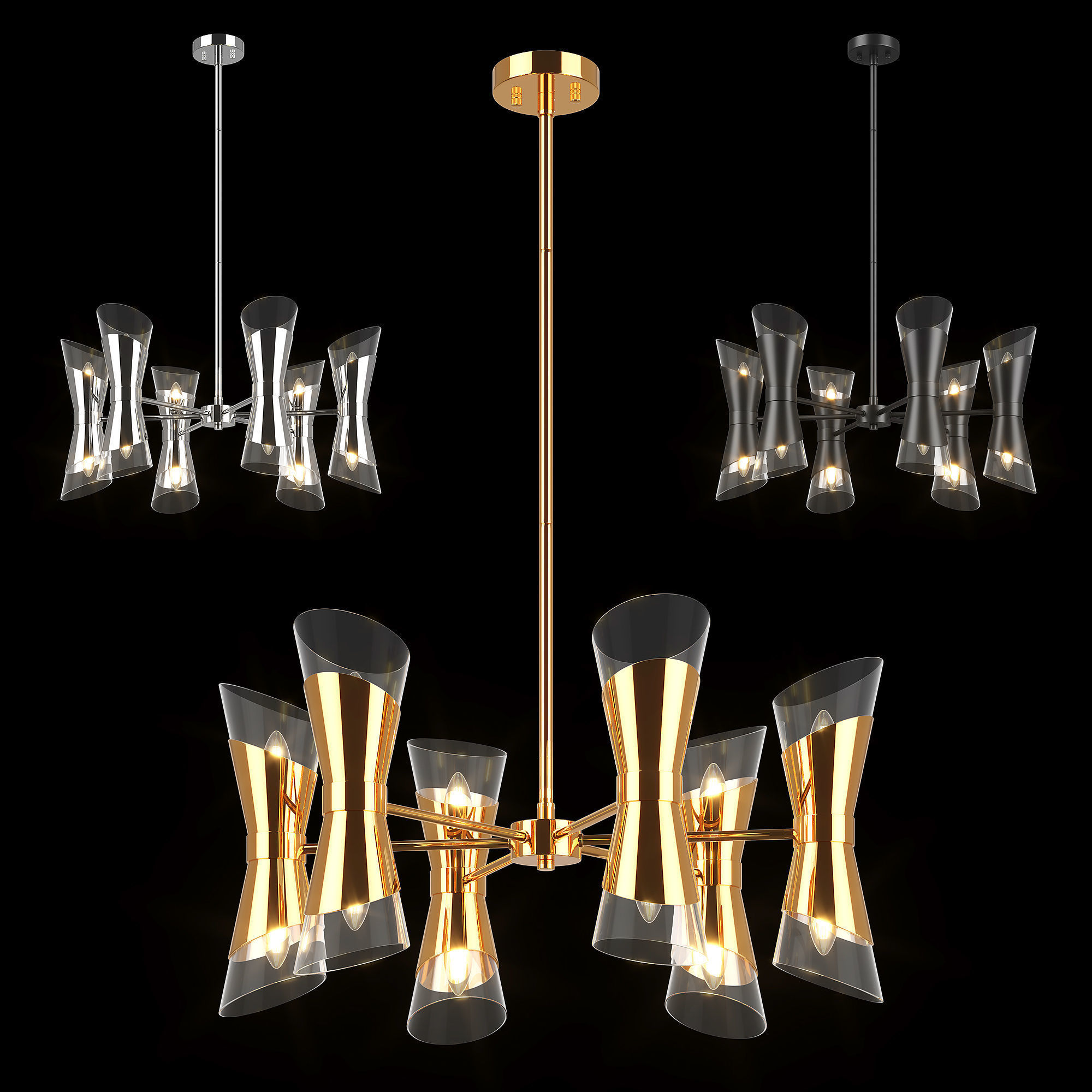 81712x Strato Lightstar chandelier 3D model_13