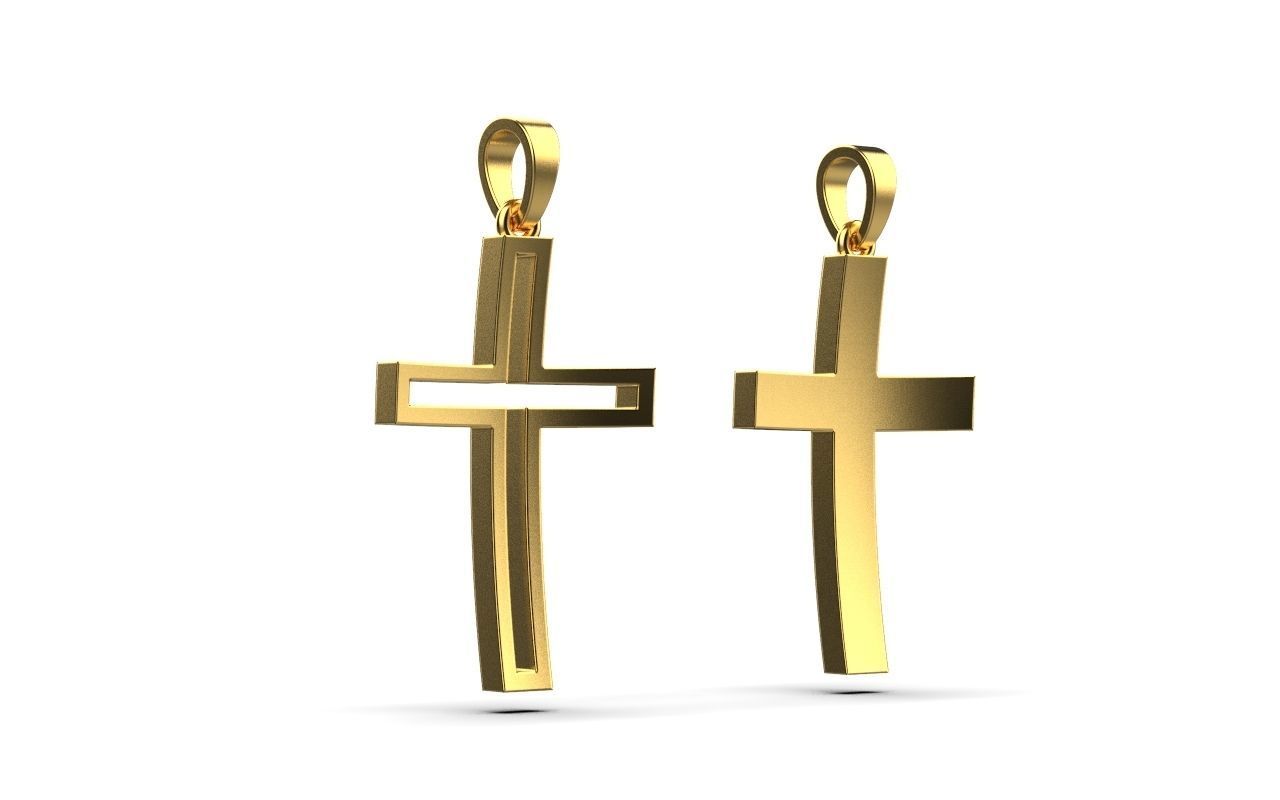 cross Enamel hollow ornament 2 cross 3D print model_16