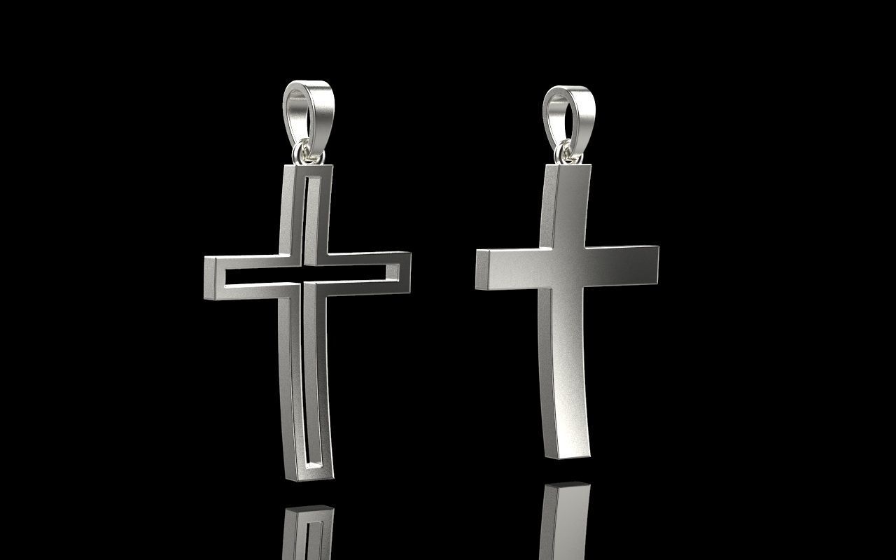 cross Enamel hollow ornament 2 cross 3D print model_20