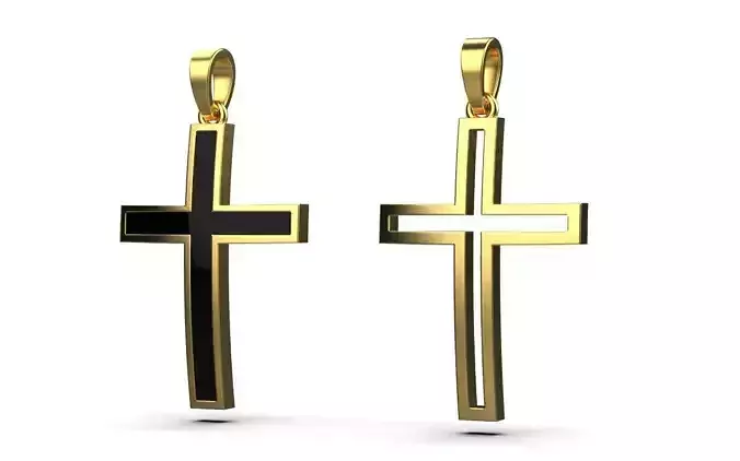 cross Enamel hollow ornament 2 cross 3D print model cross Enamel hollow ornament 2 cross 3D print model