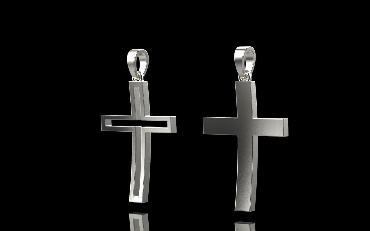 cross Enamel hollow ornament 2 cross 3D print model_19