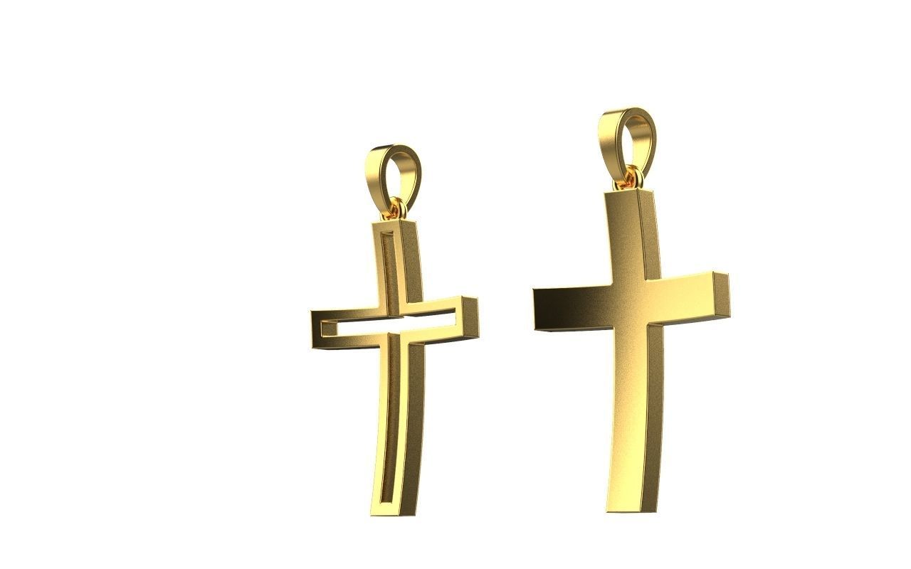 cross Enamel hollow ornament 2 cross 3D print model_15