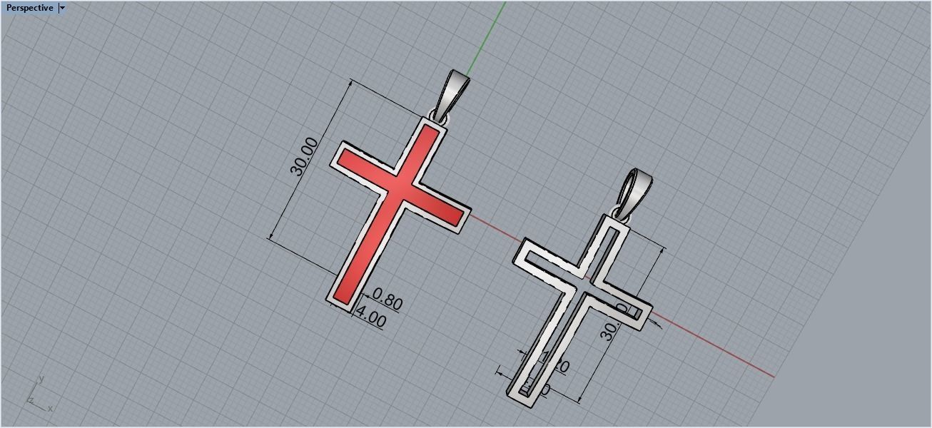 cross Enamel hollow ornament 2 cross 3D print model_13