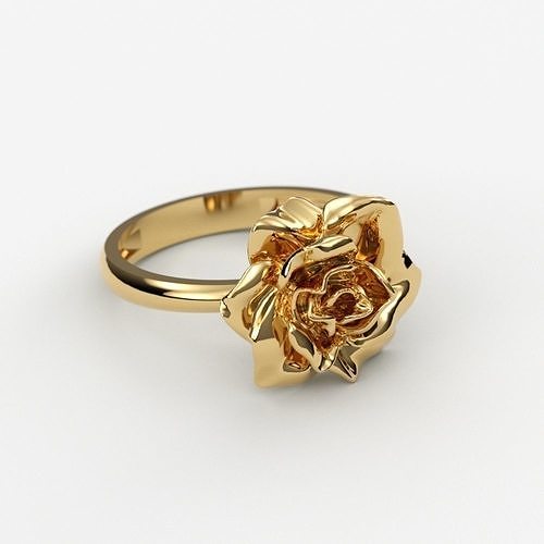 Women ring Rose 3dm stl 3D print model