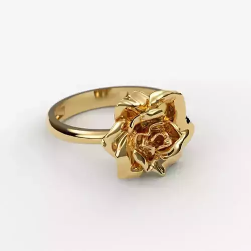 Women ring Rose 3dm stl