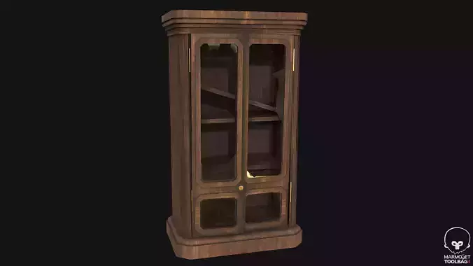 Broken Bookshelf PBR Game Ready