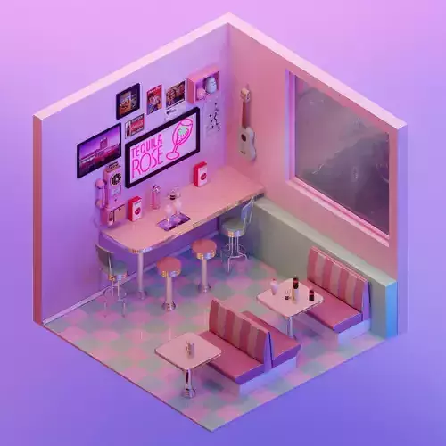 Retro Diner 3D model