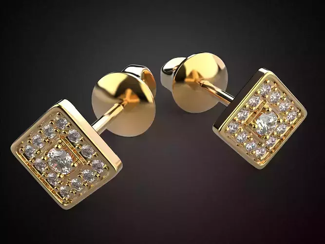 Earrings studs Gold E12