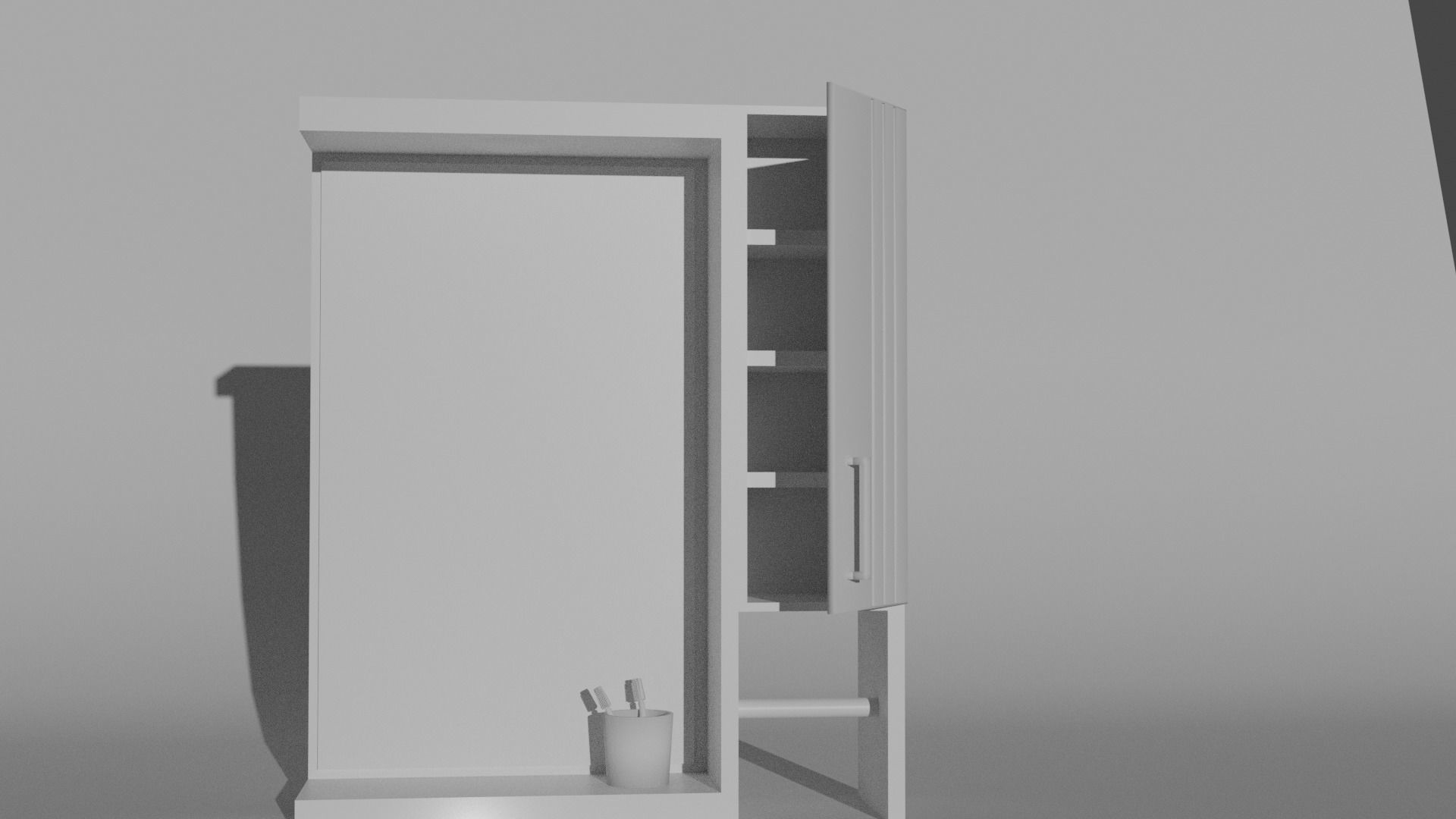 Bathroom Cabinet Free low-poly 3D model_2