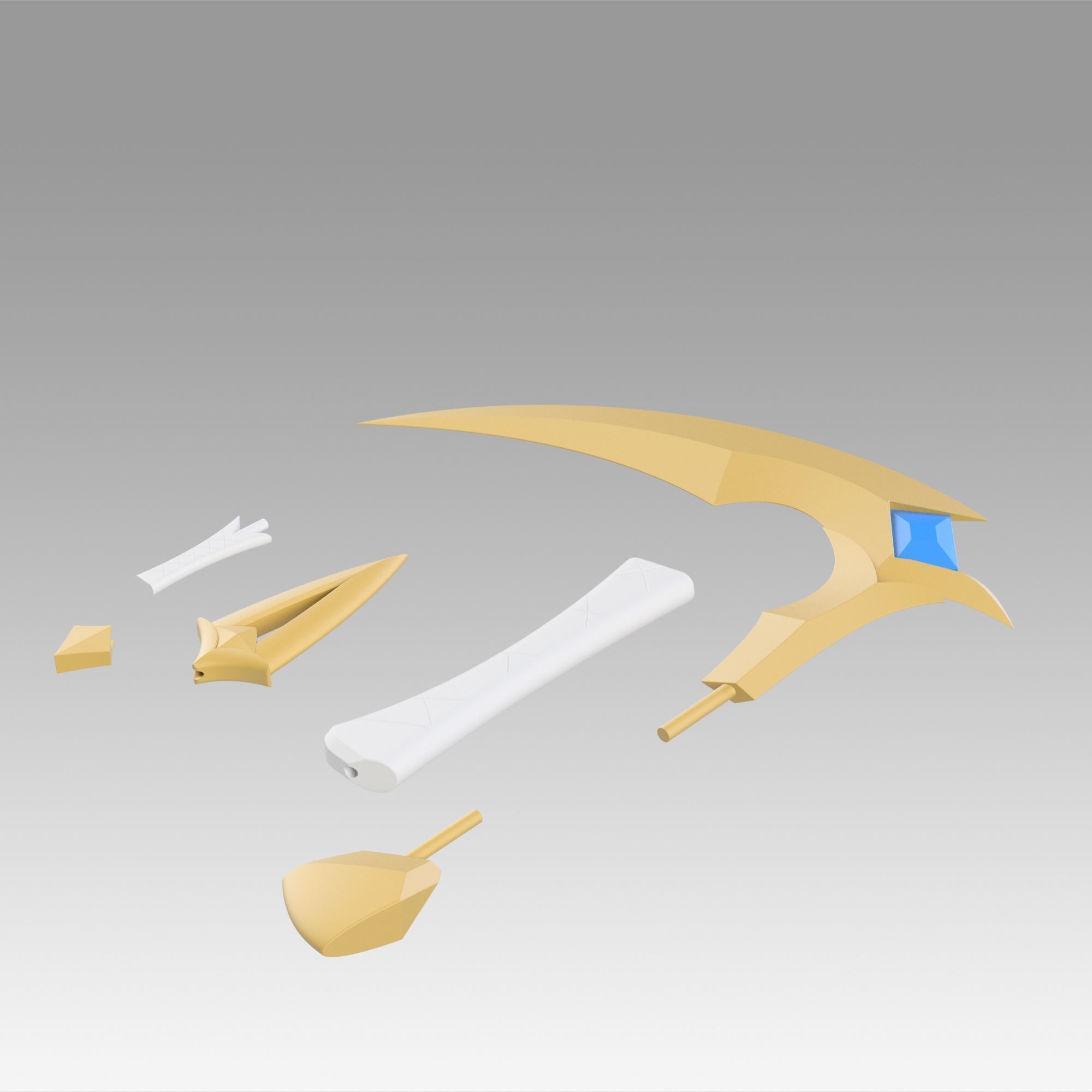 League Of Legends  Akali Double Sickle Cosplay Weapon Prop 3D print model_9