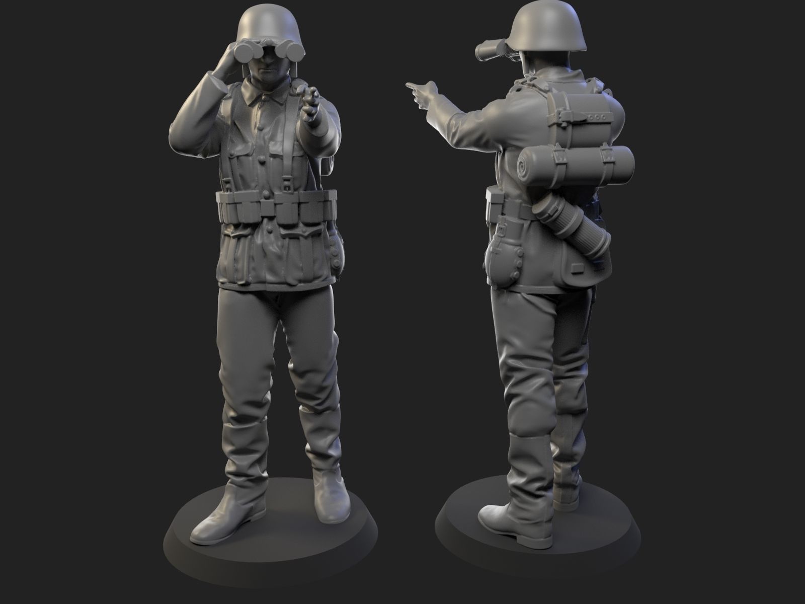 GermanSoldier WW2 3D print model_2