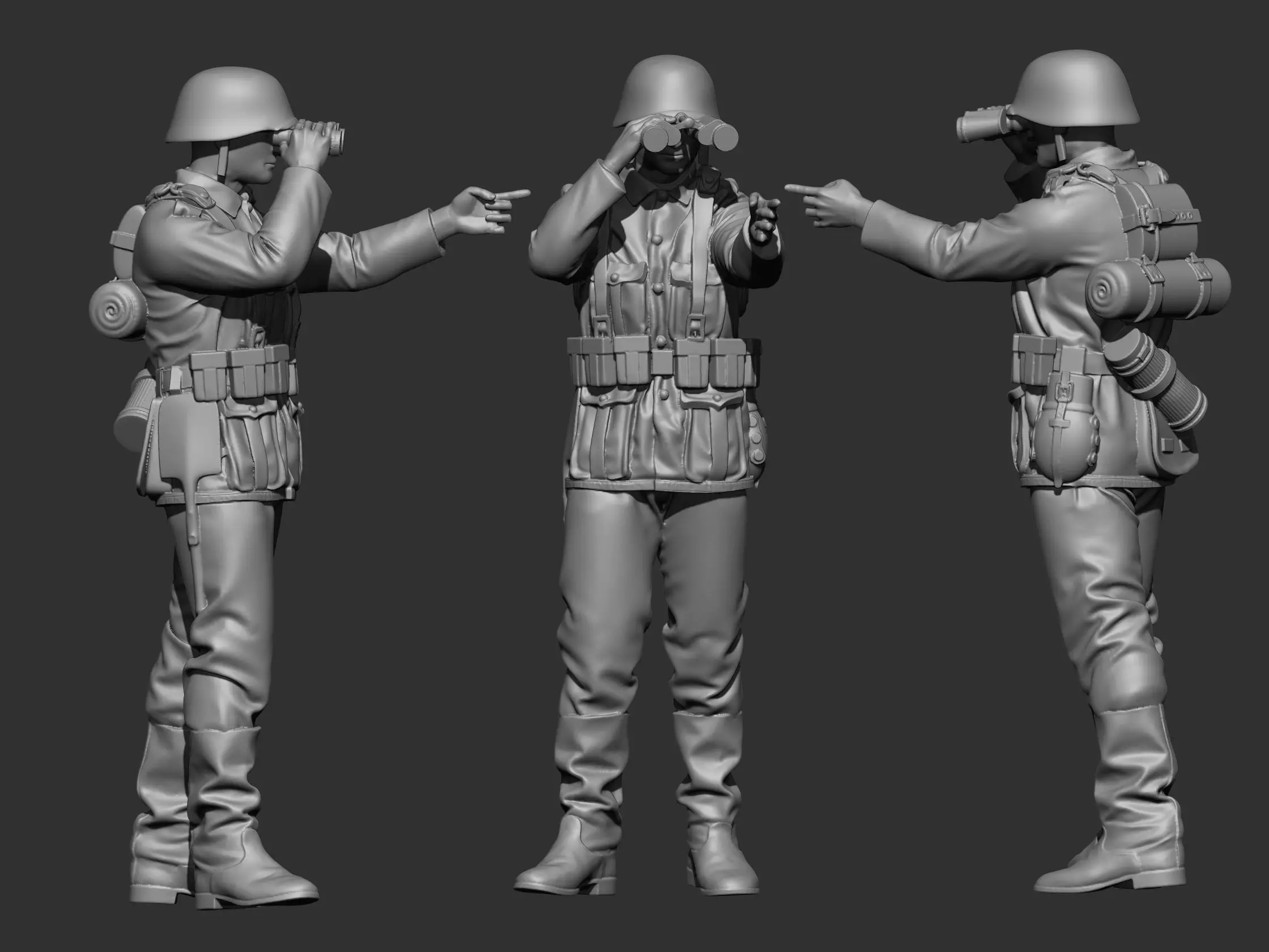 GermanSoldier WW2 3D print model_0