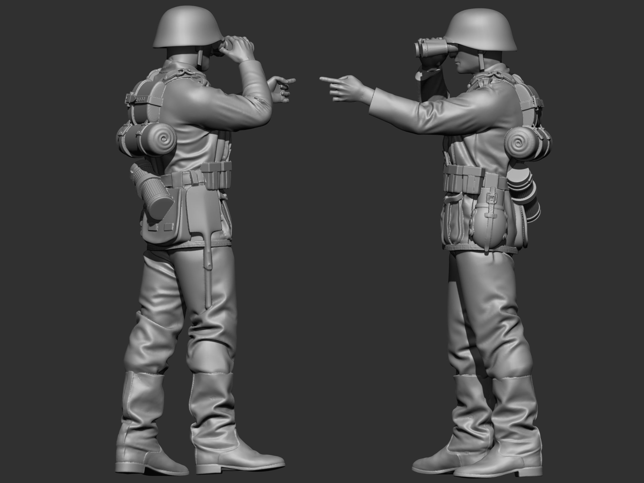 GermanSoldier WW2 3D print model_1