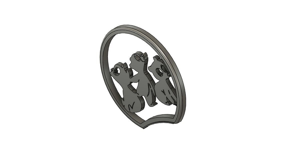 Slide on Mickey Mouse Ears Braves Merida and Bears 3D print model_2