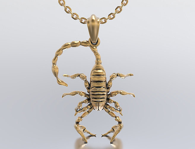 Scorpion pendant 3D print model