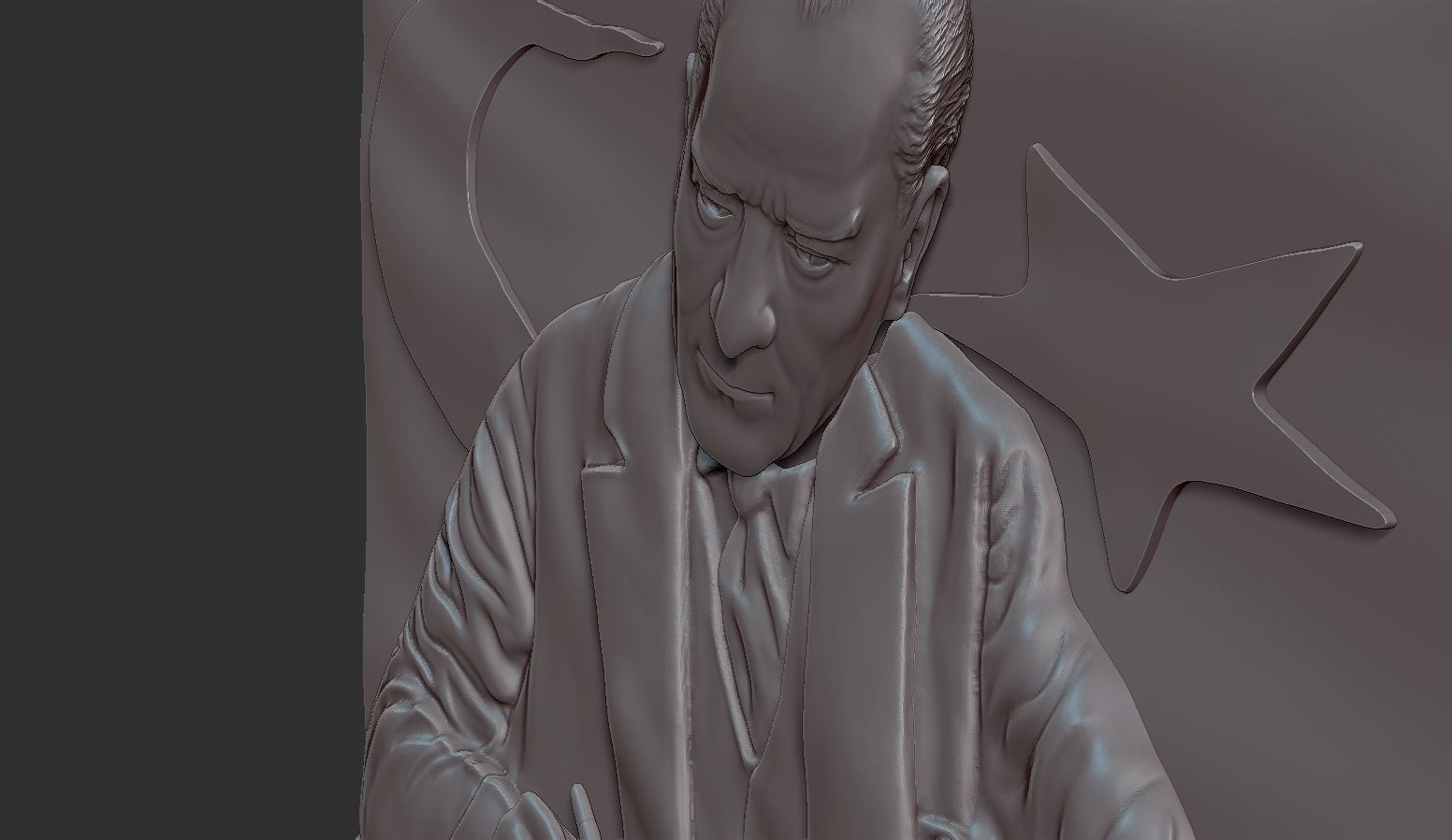Gazi Mustafa Kemal Ataturk 3d stl model 3D print model_4