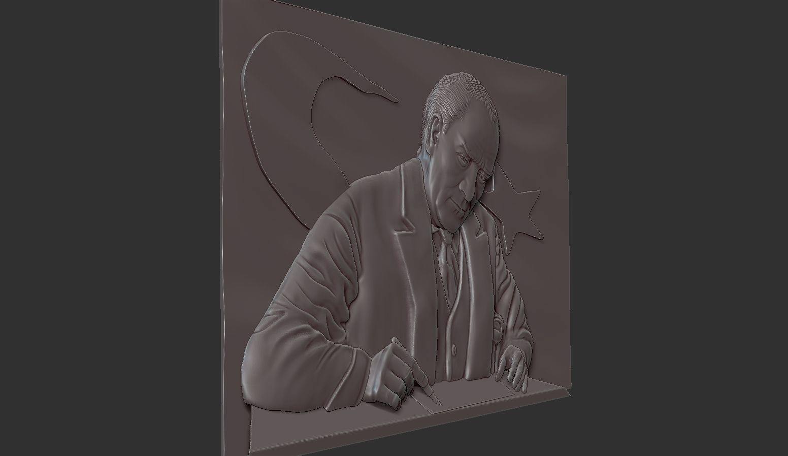 Gazi Mustafa Kemal Ataturk 3d stl model 3D print model_2