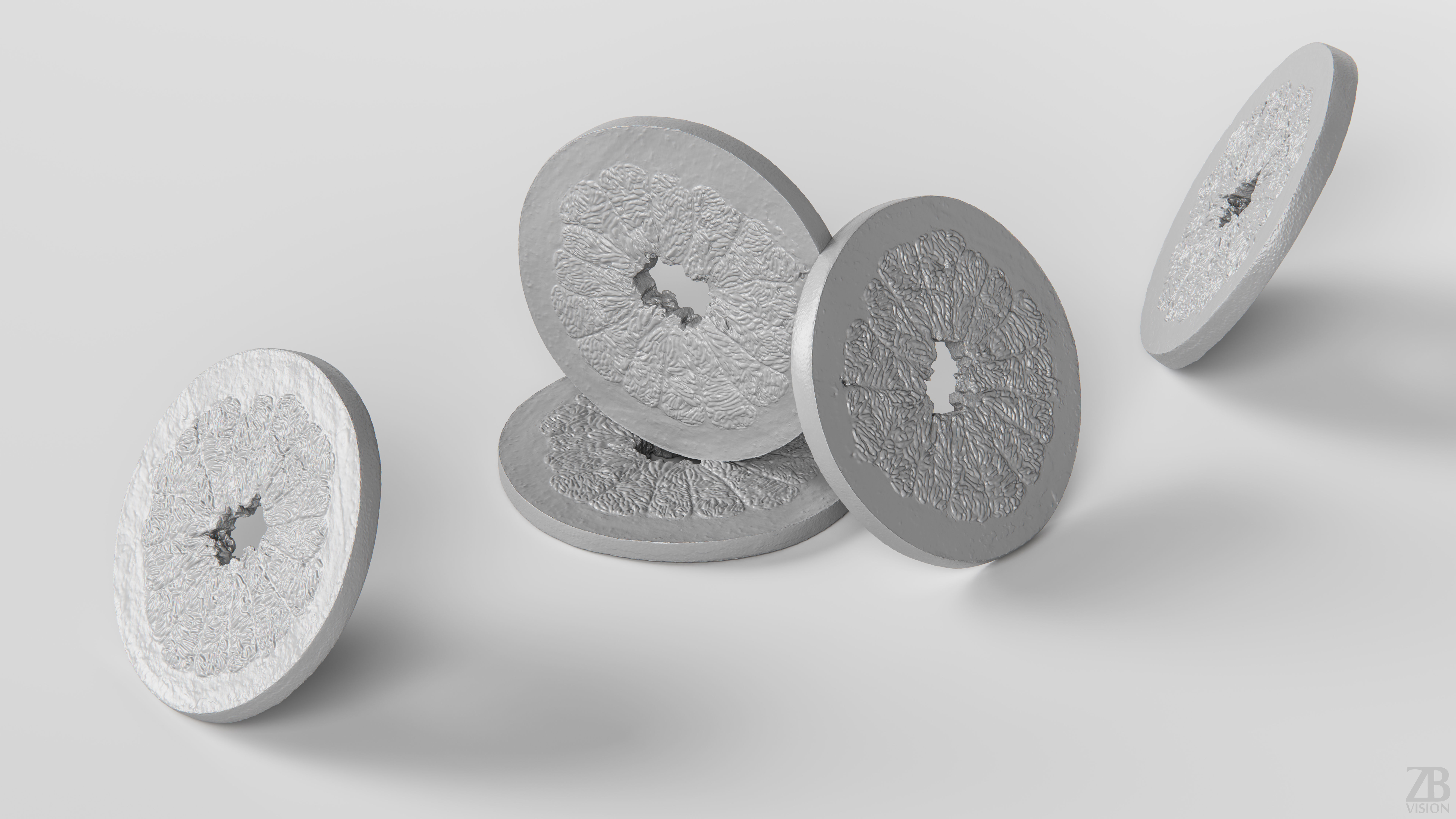 Pomelo Slice 3D model_2