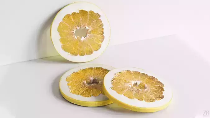 Pomelo Slice 3D model