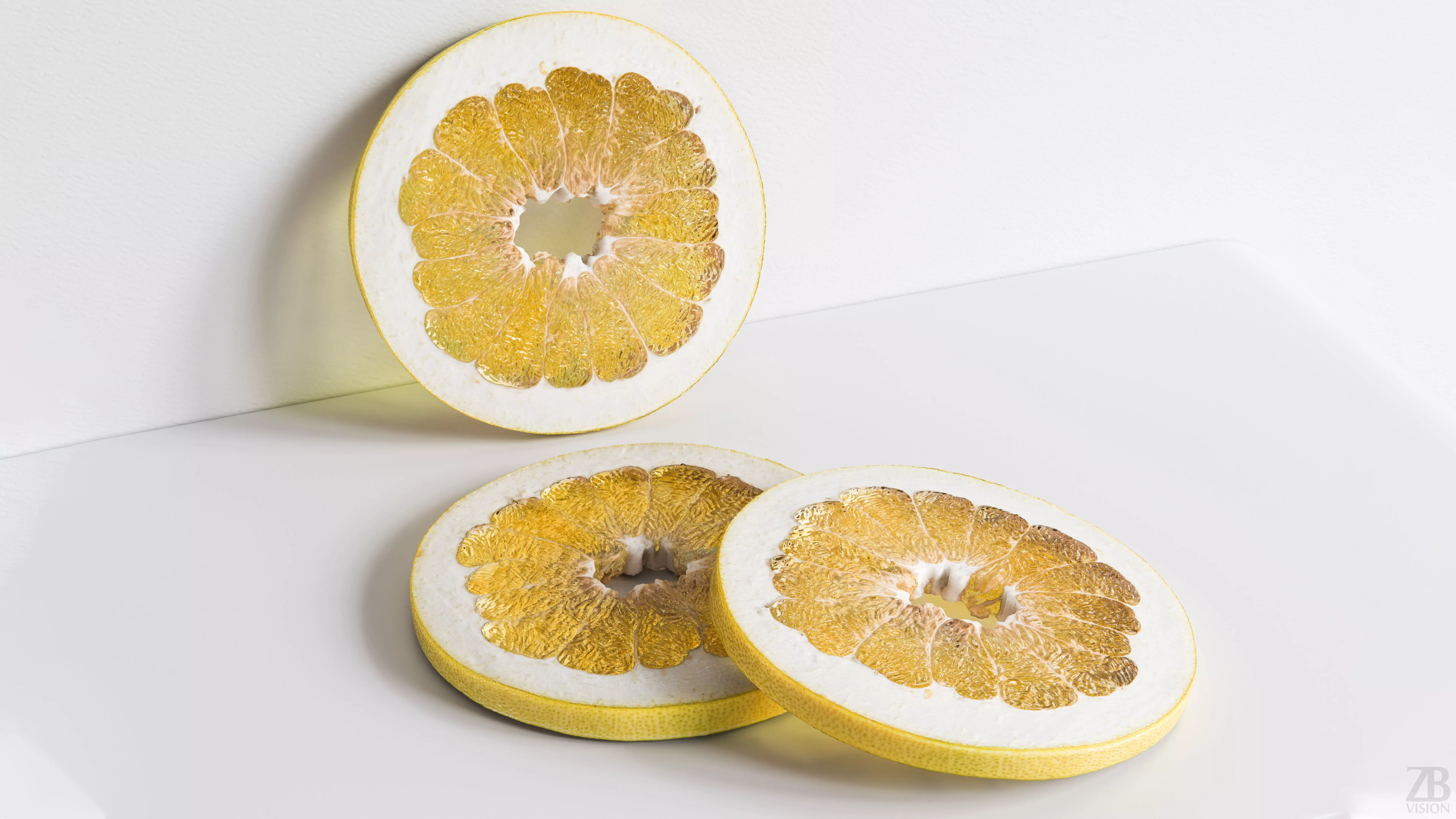 Pomelo Slice 3D model_0