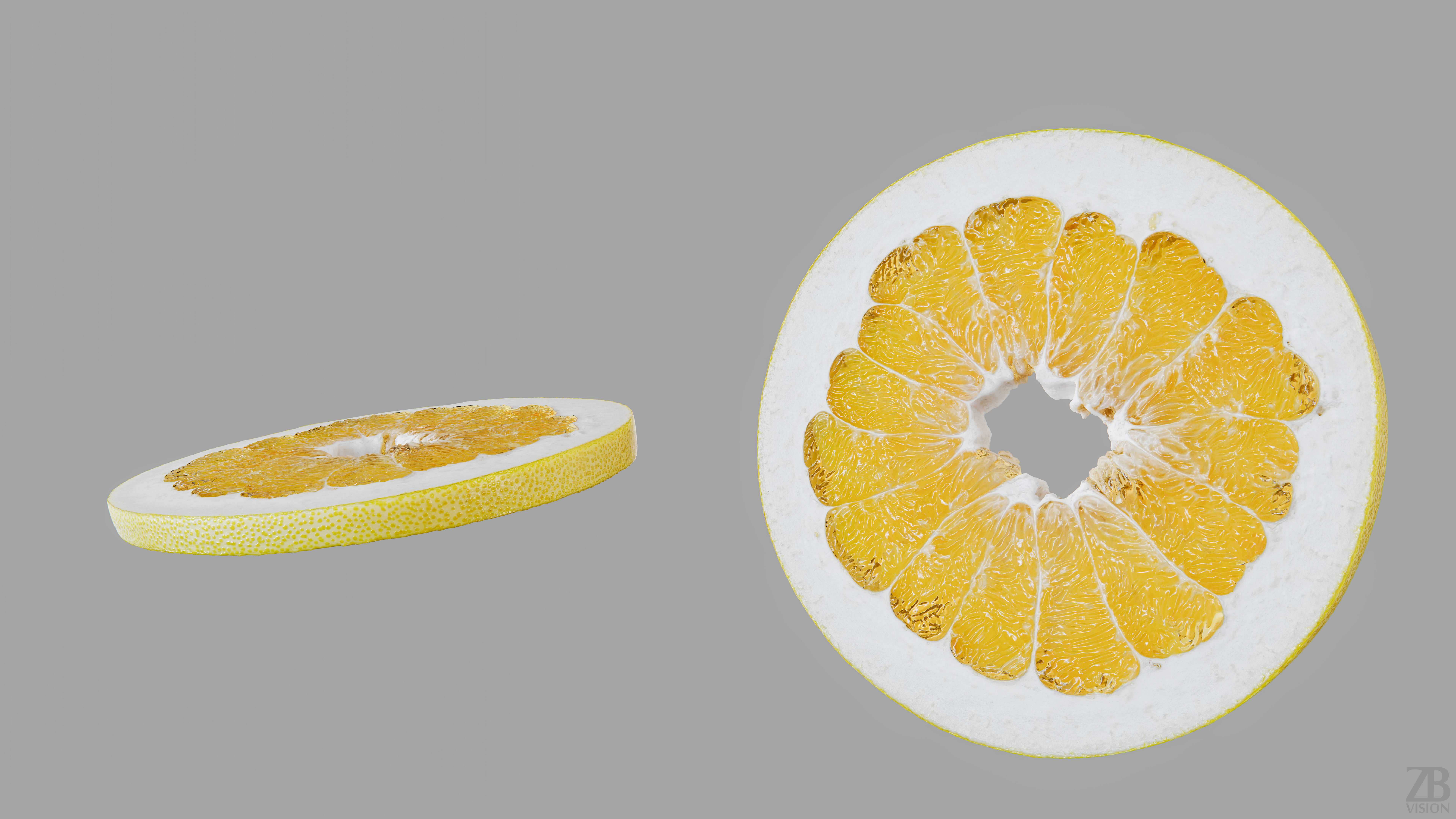 Pomelo Slice 3D model_10