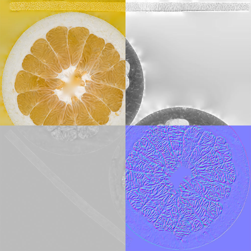 Pomelo Slice 3D model_9