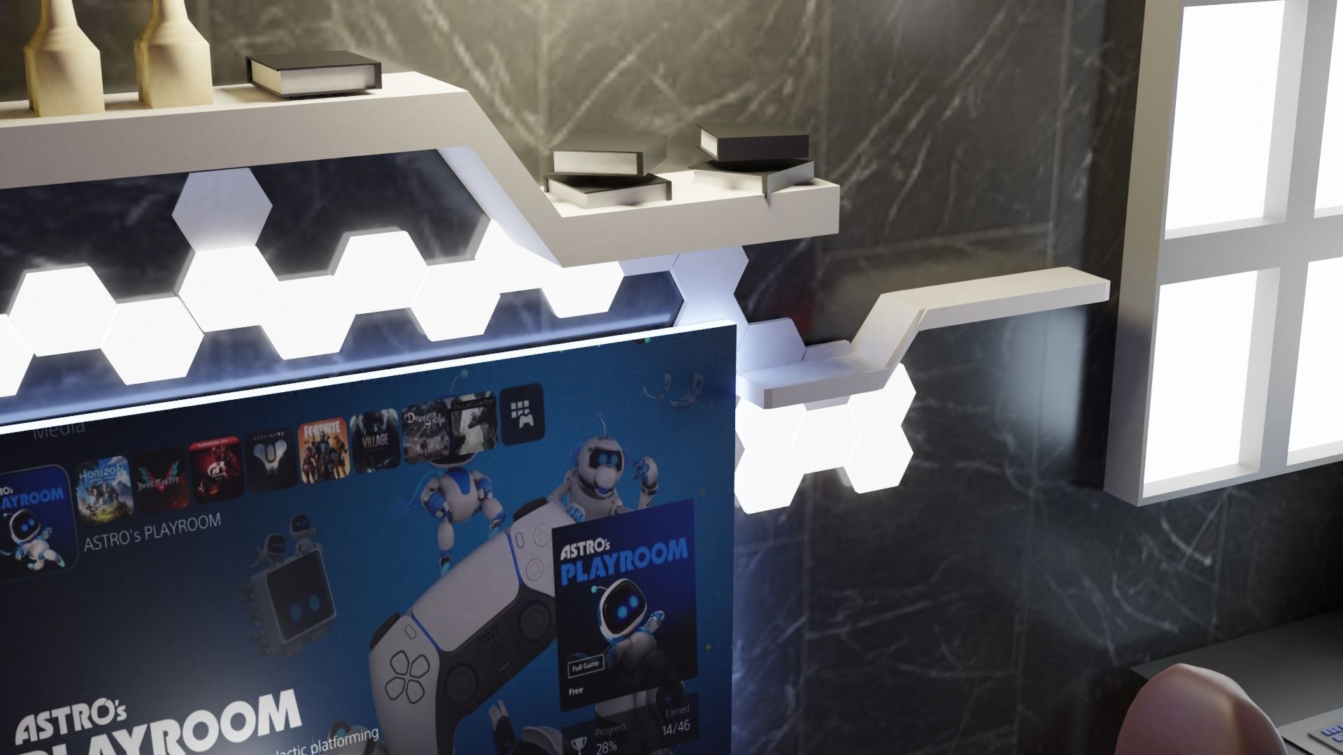 Gaming Room Low-poly 3D model_7