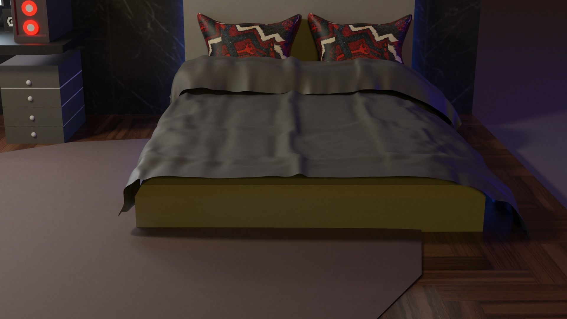 Gaming Room Low-poly 3D model_5