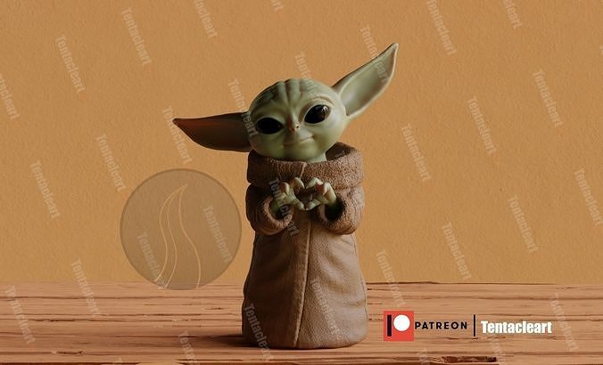 Grogu baby yoda 1 3D print model